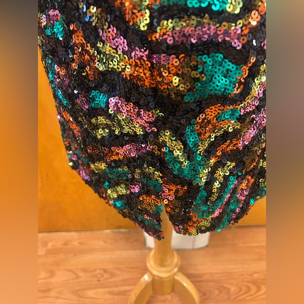 French Connection Multi Colored Sequin Mini Dress… - image 4